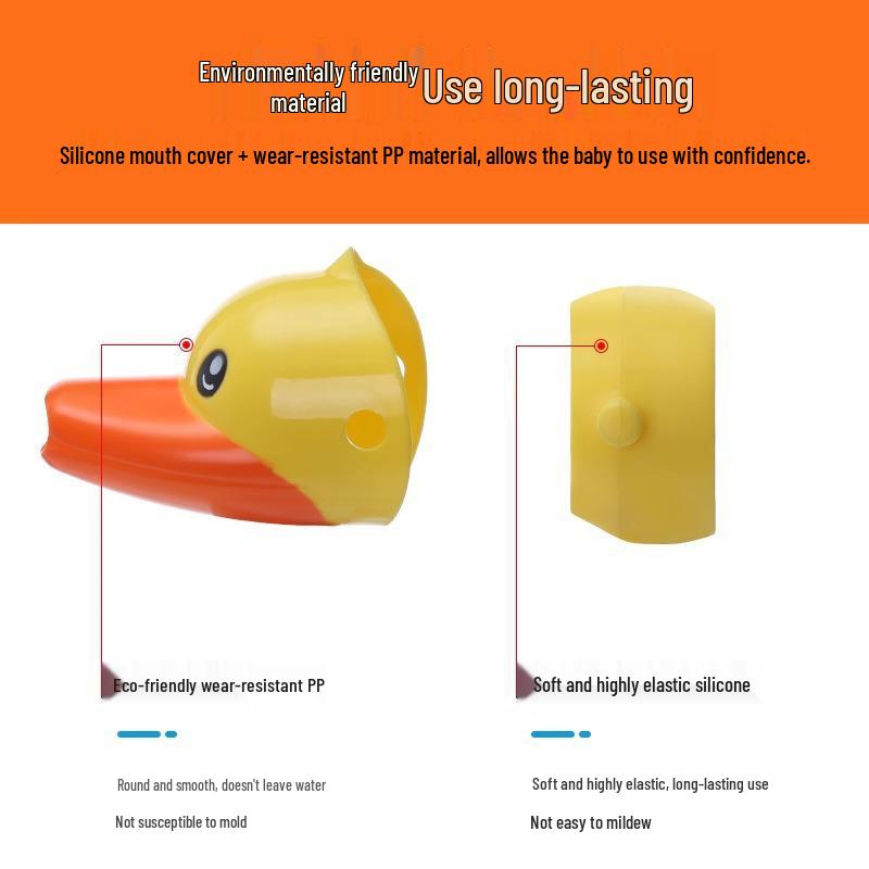 Силиконовый удлинитель для крана в виде утки для детей