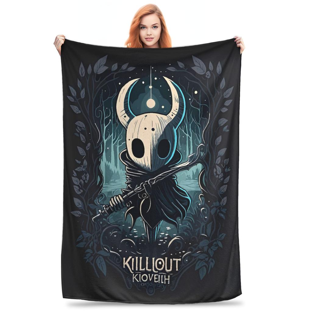 Hollow Knight Модная цифровая печатная одеяло Теплое мягкое плюшевое одеяло для студентов Гостиной Фланелевый покрывало Постельное покрывало