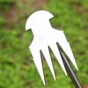 2 In 1 Garden Rake Manual WSeed Grass Rooting Tool Puller Shovel 4 Teeth Weeding Removal Hand Gardening Loose Soil Tool Weeder