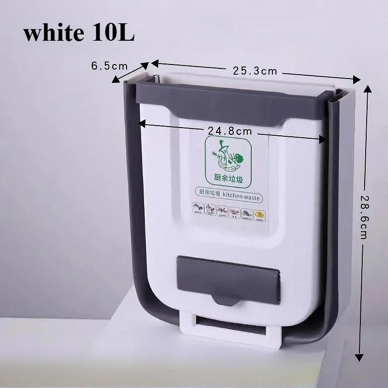 Складной кухонный мусорный бак, настенный мусорный бак, кухонный шкаф, монтируемый на дверь, складной мусорный бак для транспортных средств