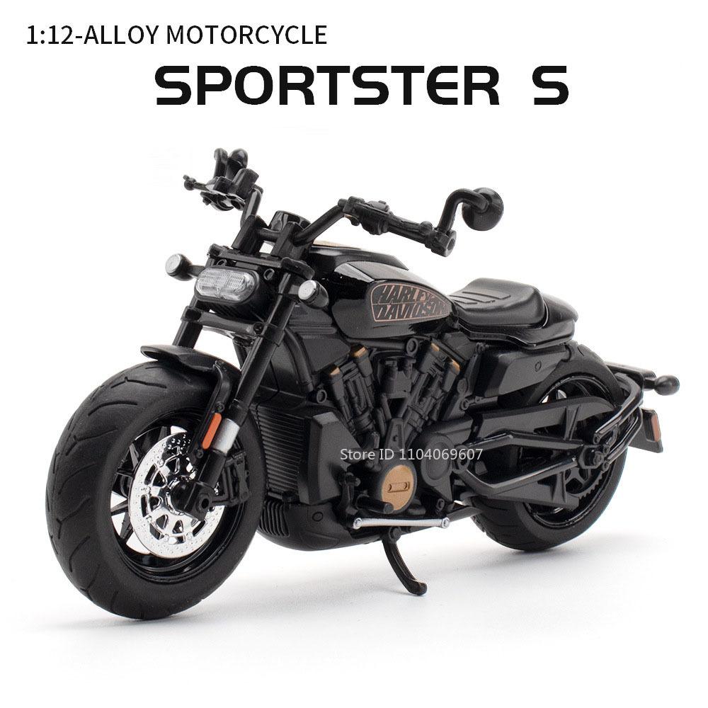 1:12 SportsterS R1 Сплав Мотоцикл Игрушка Литая Модель Машинки Рулевое Управление Передним Колесом Подвеска Заднего Колеса Мотоцикл Подарок Мальчику На День Рождения