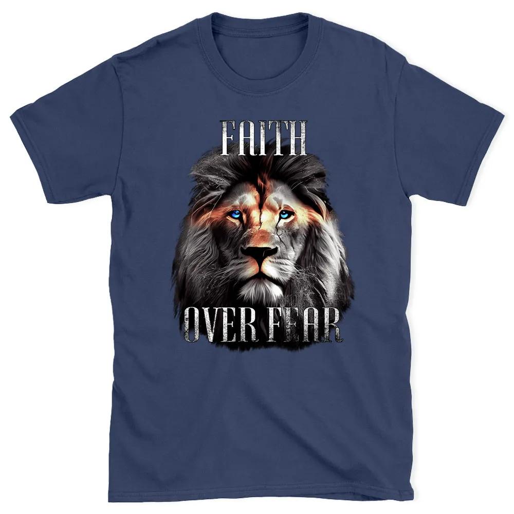 Faith Over Fear Chirstian TShirt Mens and Womens Short Sleeve Cotton Tees Retro HipHop Tops Summer Blouse Men Clothing