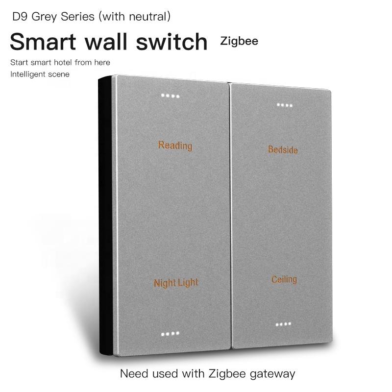 12V/24V/220V Zigbee Hotel Scene Wall Switch Smart Tuya Scene WIFI Wireless Control Switch , Zigbee Smart Remote Heater Switch