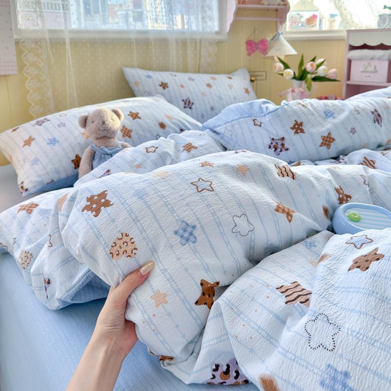 Хлопок класса А для мам и младенцев, двухслойная пряжа, чисто хлопковая наволочка для одеяла на весну и лето, наволочка для одеяла, кровать в студенческом общежитии