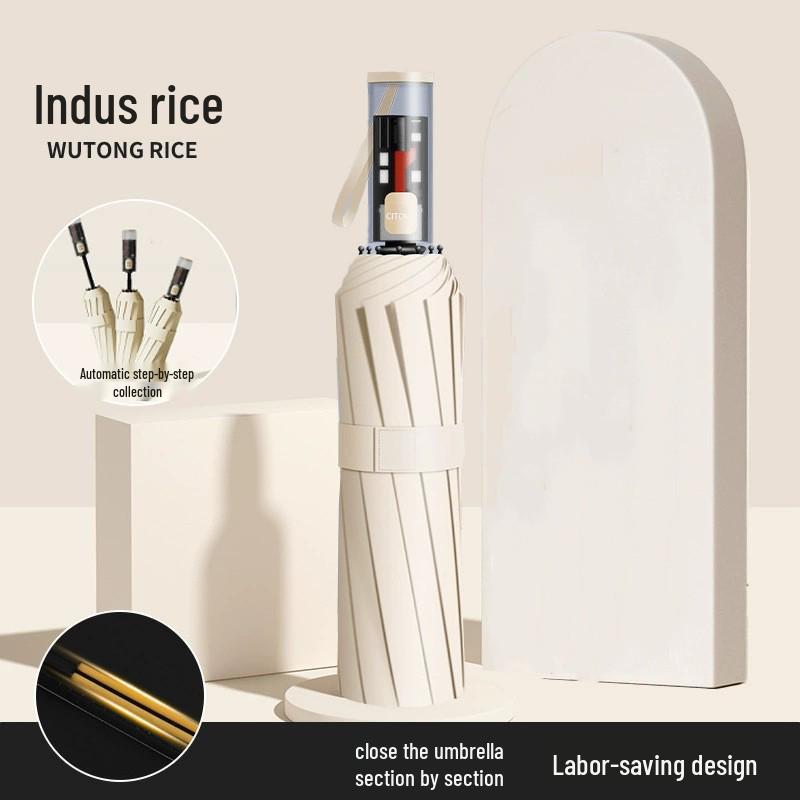 Automatic Dual-Use Folding Umbrella: Premium Sunshade & Rain Protection with Custom Logo