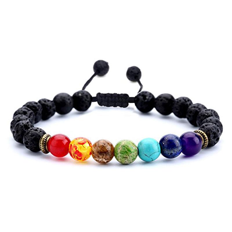 7 Chakra Anxiety Crystal Bracelet Healing Stone Balance Reiki Yoga Friendship
