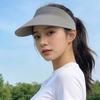 Simple Foldable Traceless Sun Hat UV Protection Empty Top Seamless Visor Cap Adjustable Large Brim Women Sun Hat Holiday