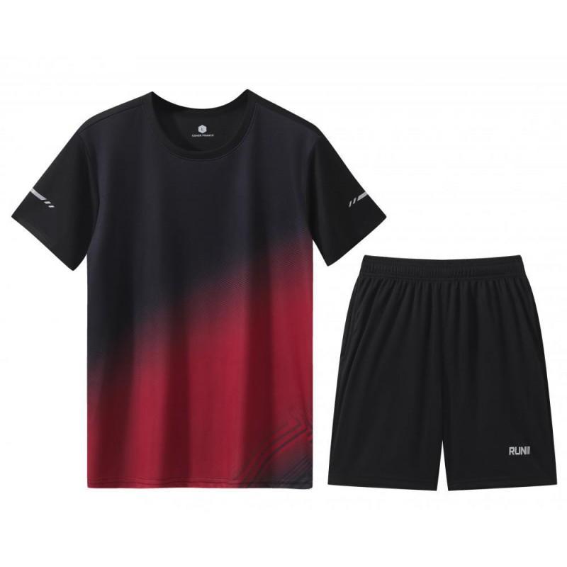 Men Women Sportswear Set Quick Dry Running Gym Tennis Badminton Cycling Short Sleeve T-Shirt Shorts