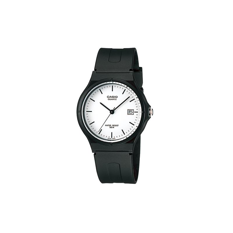 Casio Серия YOUTH - Диск Три штырька СТАНДАРТНЫЕ Простые Маленькие Черные Часы Спортивные Водонепроницаемые Кварцевый Механизм Ремешок из Смолы Японские и Корейские Часы MW-59-7E