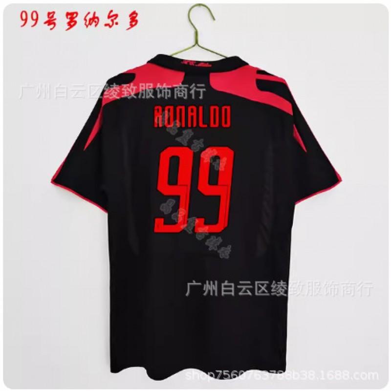 AC Milan 07/08 Second Away Short Sleeve Retro Soccer Jersey - Kaka Ronaldo Inzaghi
