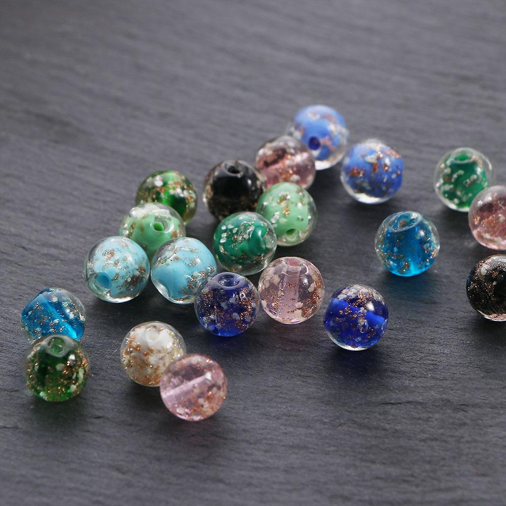 Leaf Needlework Beads Earring Glass Necklace DIY Jewelry Making Loose Beads Luminous Glass Beads