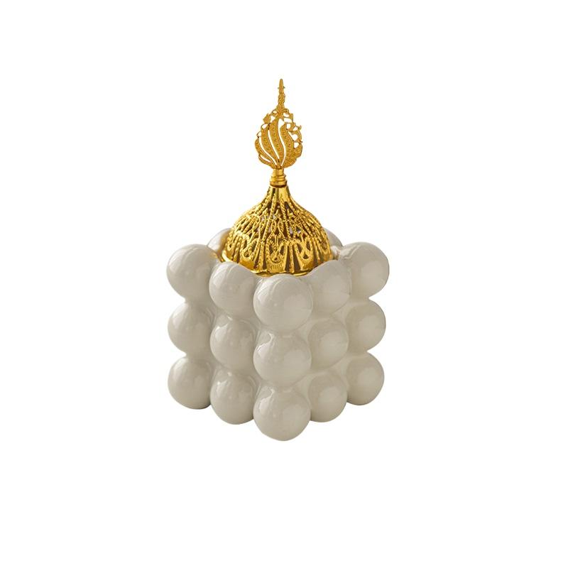 1 шт. Роскошная золотая арабская аромалампа керамика Аромалампа Ароматерапия Вдохновленный Ближним Востоком декор для дома йоги сада кемпинга