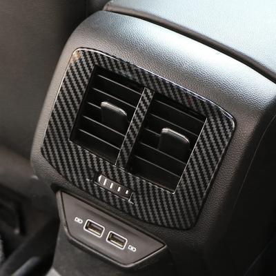 Для Volkswagen VW T-roc Troc 2018-2025 Рамка воздуховыпускного отверстия заднего кондиционера Наклейка на панель кондиционирования Накладка Аксессуары для интерьера