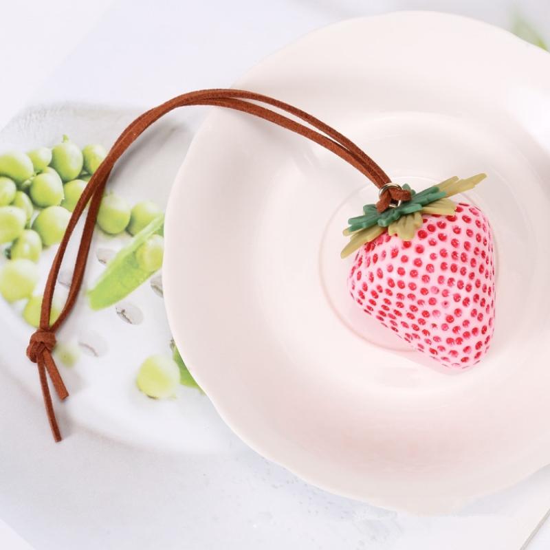 Strawberry Charm Keychain Adorable Pendant Perfect For Phone Lanyard Bag Accessories