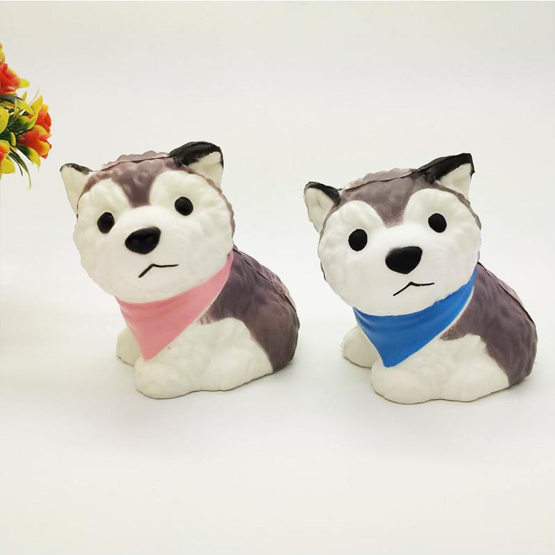 Cartoon Husky Squishy Pendant With Pu Foam For Decompression And Office Decor