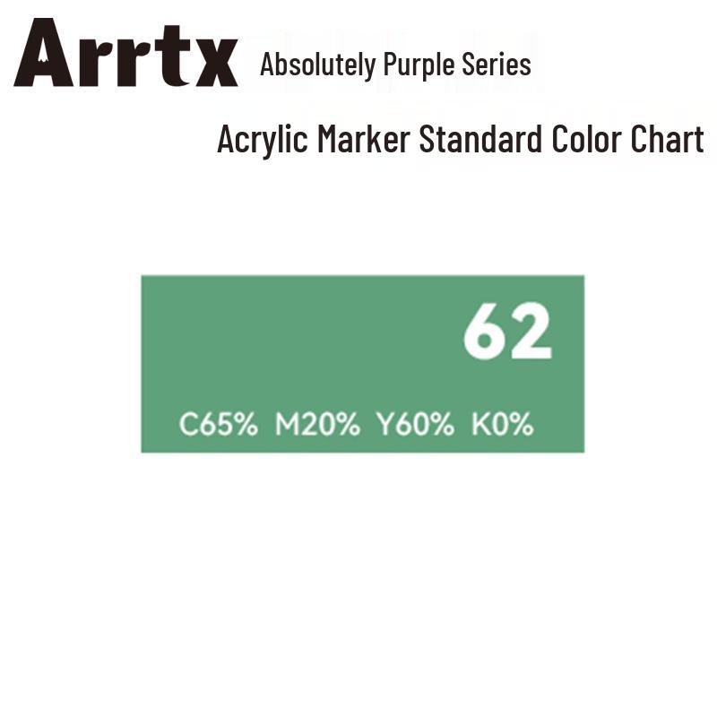 Arrtx Ataishi Акриловый маркер с мягким наконечником, 1 шт., Абсолютно фиолетовый, Стиль A/B, 30 цветов, Водонепроницаемый, Быстросохнущий, Непрозрачный.