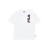 Fila Fusion Однотонная футболка с принтом логотипа-буквы, с круглым вырезом, с коротким рукавом, унисекс, белая T81U921109A-WT