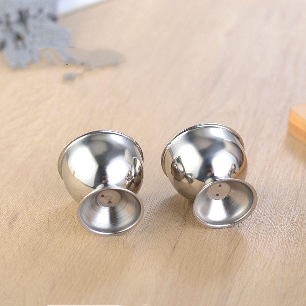Handy Stainless Steel Silver Kitchen Gadgets Boiled Egg Egg Cups Egg Tray Egg Stand Egg Holders