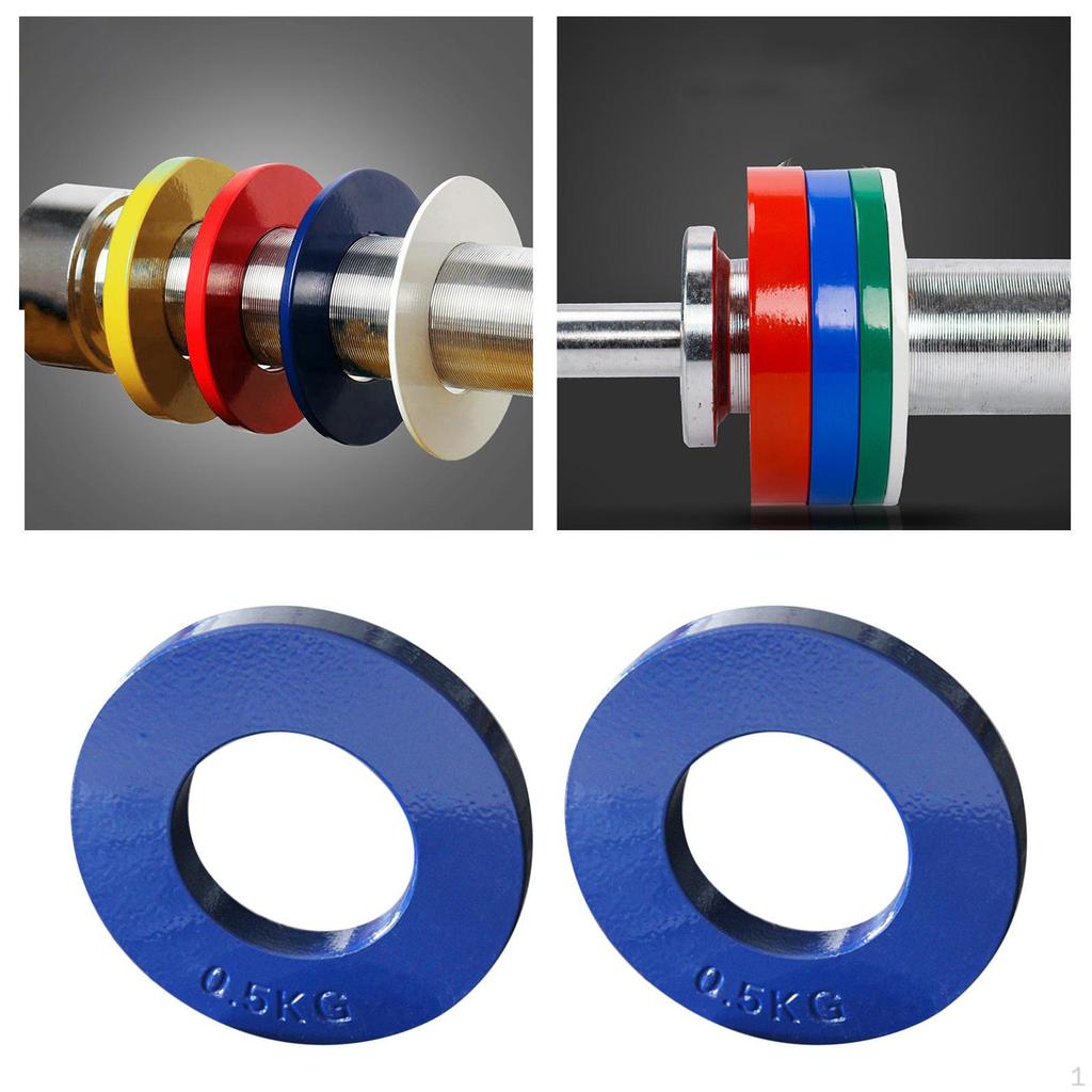 2 Pieces Micro Fractional Sets 0.25 Kg,0.5kg,0.75kg,1kg for Barbells, Strength Training and