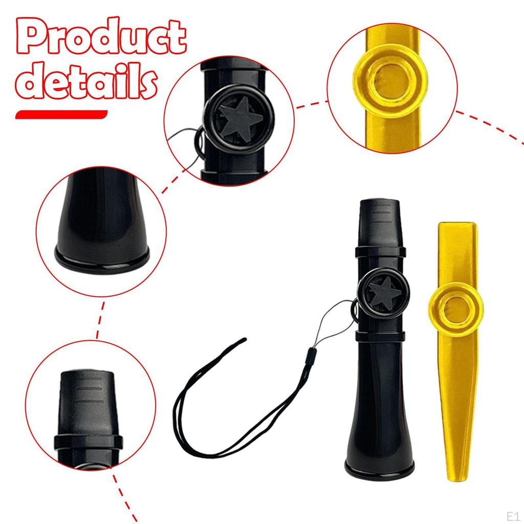 2 шт. Казу Флейты Музыкальные инструменты Уникальные с сумкой для хранения Игрушки для аккомпанемента Рот