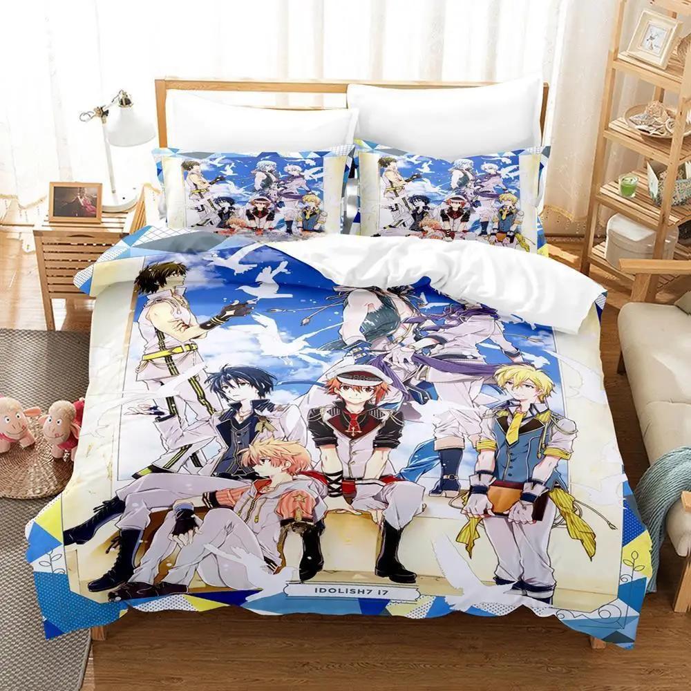 3D Печать Аниме IDOLiSH7 Комплект Постельного Белья Односпальный Полуторный Двуспальный Queen King Размер Пододеяльники для Детей Взрослых