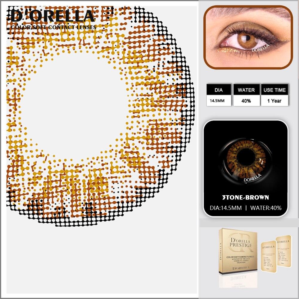 D'ORELLA Трехцветные контактные линзы серии для глаз Цветные контактные линзы цвета глаз 14,5 мм