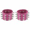 2pcs/set Adjustable Punk Goth Bracelet Wide PU Leather Bangle Leopard Wristband  Harajuku