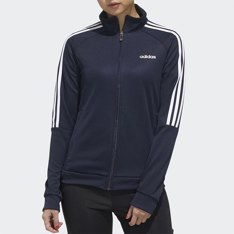 Adidas Stand Collar Casual Sports Jacket International Edition Women Outerwear Dark-Blue FL0171