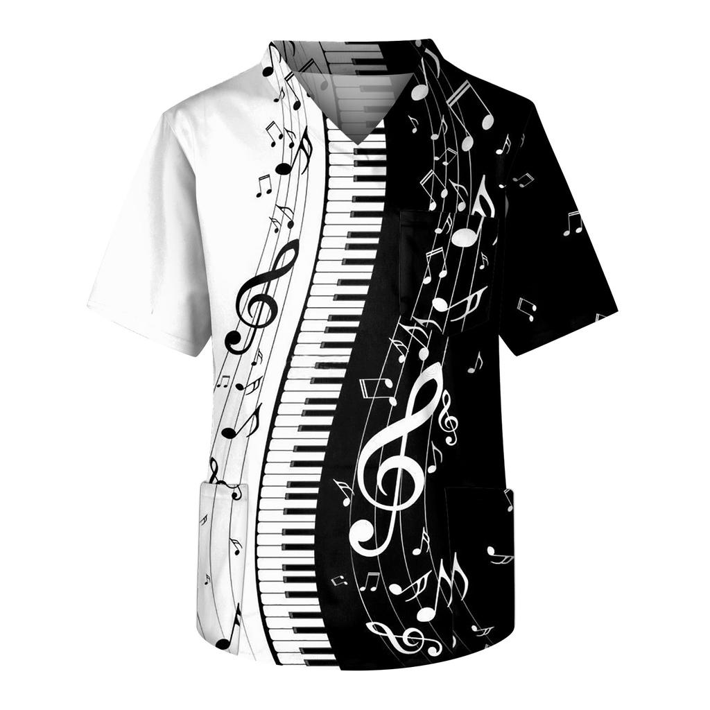 Мужской топ с короткими рукавами и V-образным вырезом с леопардовым принтом и нагрудным карманом