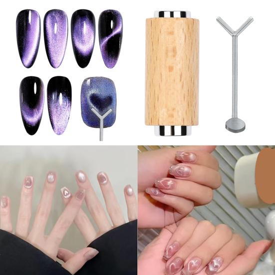 3 шт./компл. Магнит для ногтей «кошачий глаз», гель-лак Love Heat, кроличьи ушки, кошачий глаз, Y-образный провод, домашний салон, женские магнитные маникюрные инструменты «кошачий глаз»