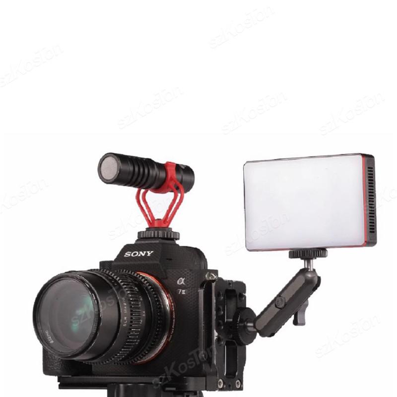 Двойная шаровая головка Magic Arm 1/4-дюймовый винт с ЧПУ для зеркальной камеры, штатив, клетка, светодиодная видеолампа, микрофон, полевой монитор