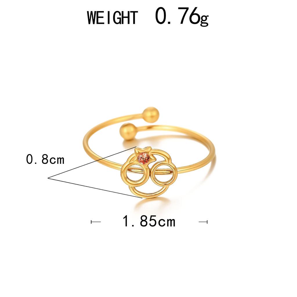 Personalized Ring, Stainless Steel Vacuum Plated 18K Gold Twelve Constellation Opening Single Bracelet.