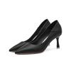 Fashion Pumps Women Shoes Soft Leather Solid Color Single Shoes for Womens  New Pointed Bare Color High Heels Womens Tacones Mujer