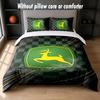 John Deere Design Bed Bedding Set 1 Duvet Cover + 2 Pillowcases Soft Breathable Household Bed Linens