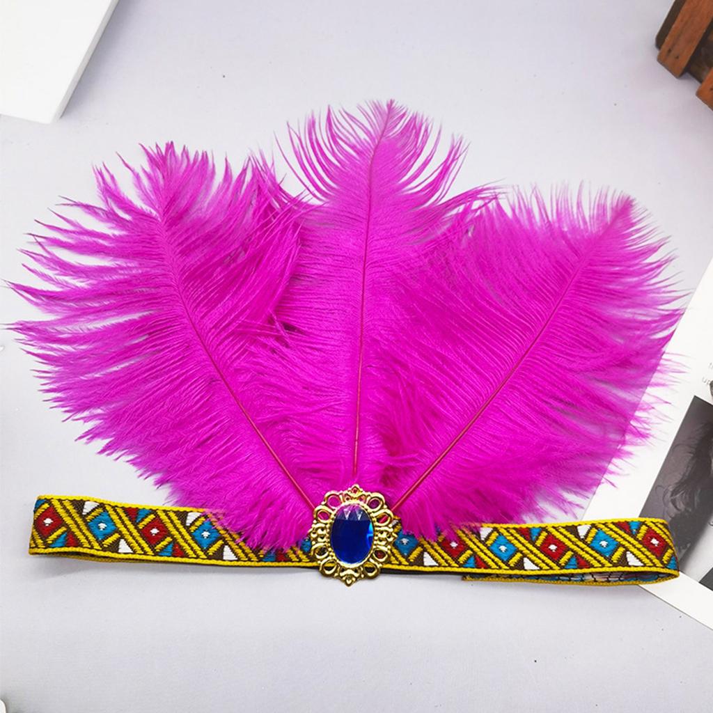 Feather Flapper Headbands Mardi Gras Prom Dancer Headpiece for Party Carnivals Celebrations Headwear Hair Styling