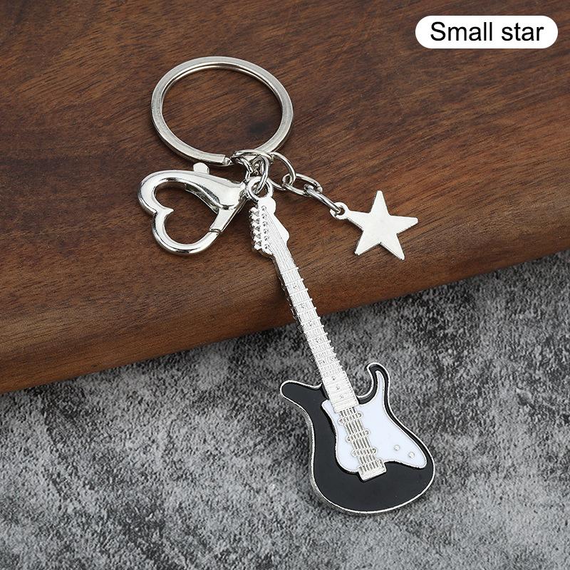 Креативный классический мини рок Электроакустическая гитара Форма Брелок Подвеска Украшения для рюкзака Аксессуары Подарки