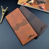 Classic Design Men Long Wallet Business Fashion Soft Leather Trifold Wallets Card Holder