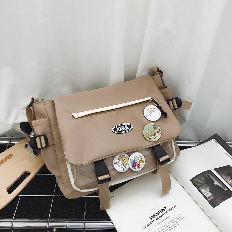 Универсальный рюкзак-мессенджер в корейском стиле: Модная кроссбоди большой вместимости для студентов