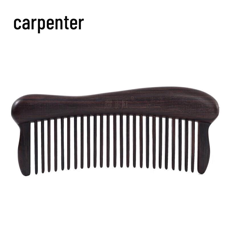 Тан Муцзянь Портативная полосатая эбеновая деревянная расческа