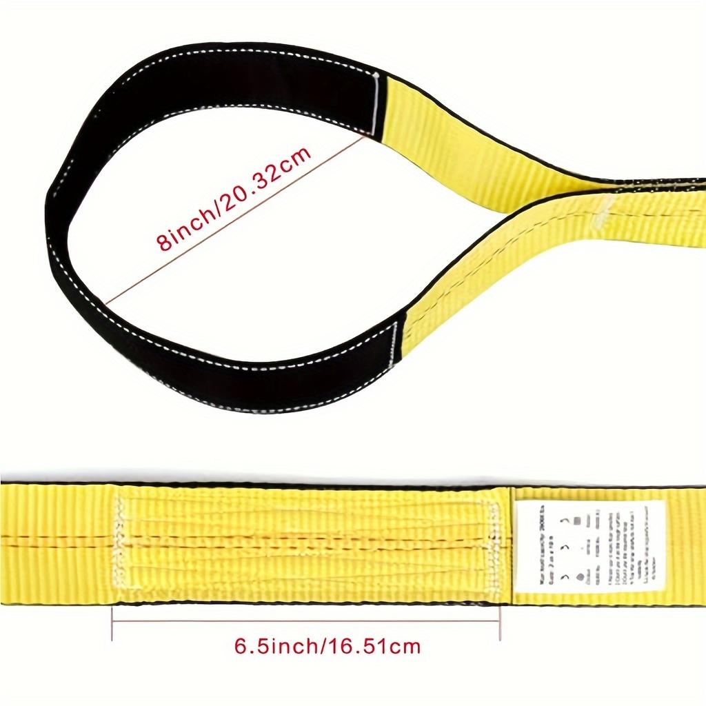 Подъемные ремни, прочные плоские ремни с петлями Подъемные ремни на 15000 фунтов Нейлоновые защитные приспособления для деревьев Рециркуляционные ремни Стропы Лебедочные ремни