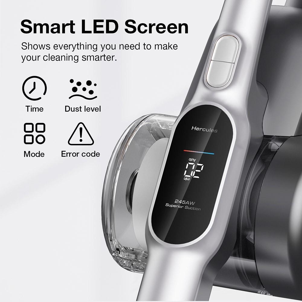 Refurbished JIMMY H10 Flex Cordless Handheld Vacuum Cleaner, 245AW Suction, 4 Cleaning Modes, 0.6L Dust Cup, 2500mAh Battery