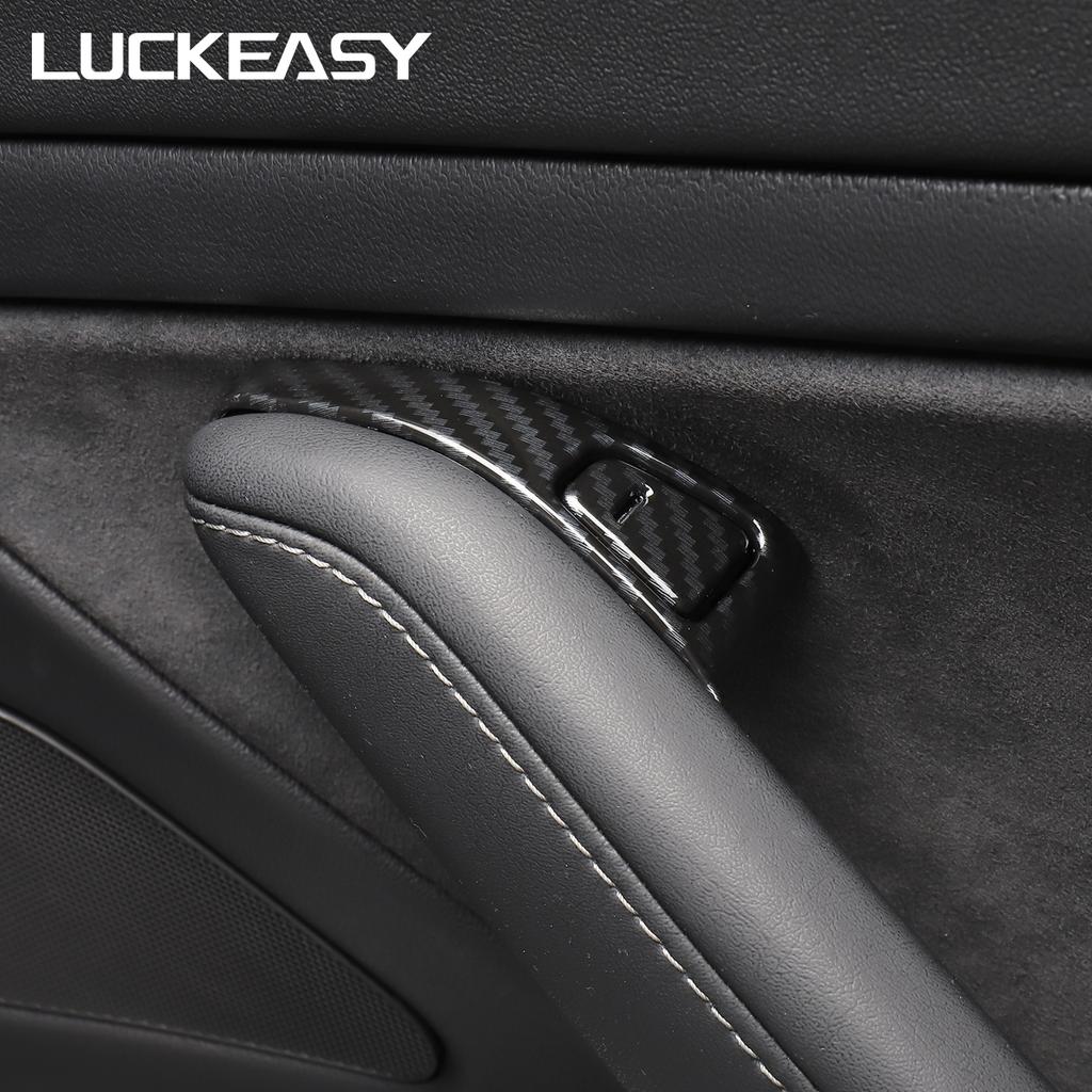 Интерьерные автомобильные аксессуары для Tesla Model 3 Model Y 2017-2020 ABS автомобильный дверной замок, кнопка подъема окна, декоративная нашивка