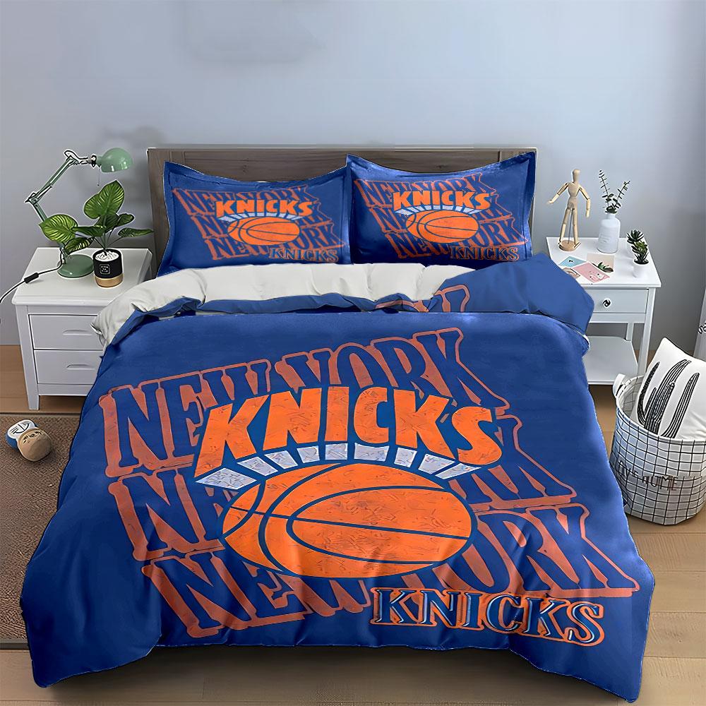 New York Knicks Bedding Set Bedding Duvet Cover Set Duvet Cover Pillowcases (1 * Duvet Cover 2 * Pillowcases, without duvet insert)