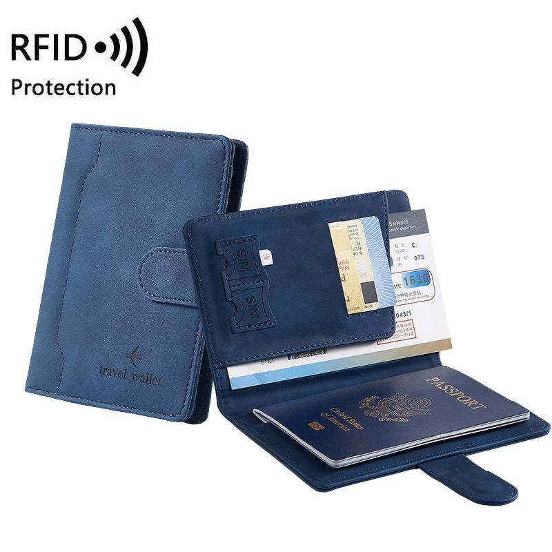 RFID Обложка для паспорта Чехол Обложка для паспорта Многофункциональный кошелек для паспорта ID Держатель кредитной карты Дорожный кошелек Дорожные аксессуары