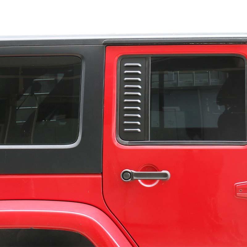 Накладка на заднее окно автомобиля, декоративная рамка для Jeep Wrangler JK 2007-2017, 4-дверная версия, металлические автомобильные аксессуары