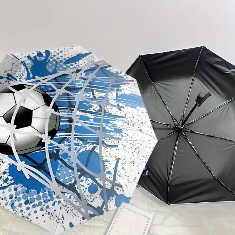1PC Soccer ball Net Umbrella-8-Rib Reinforced Portable Folding Travel Suitable for All Seasons Outdoor Daily Use-H0327