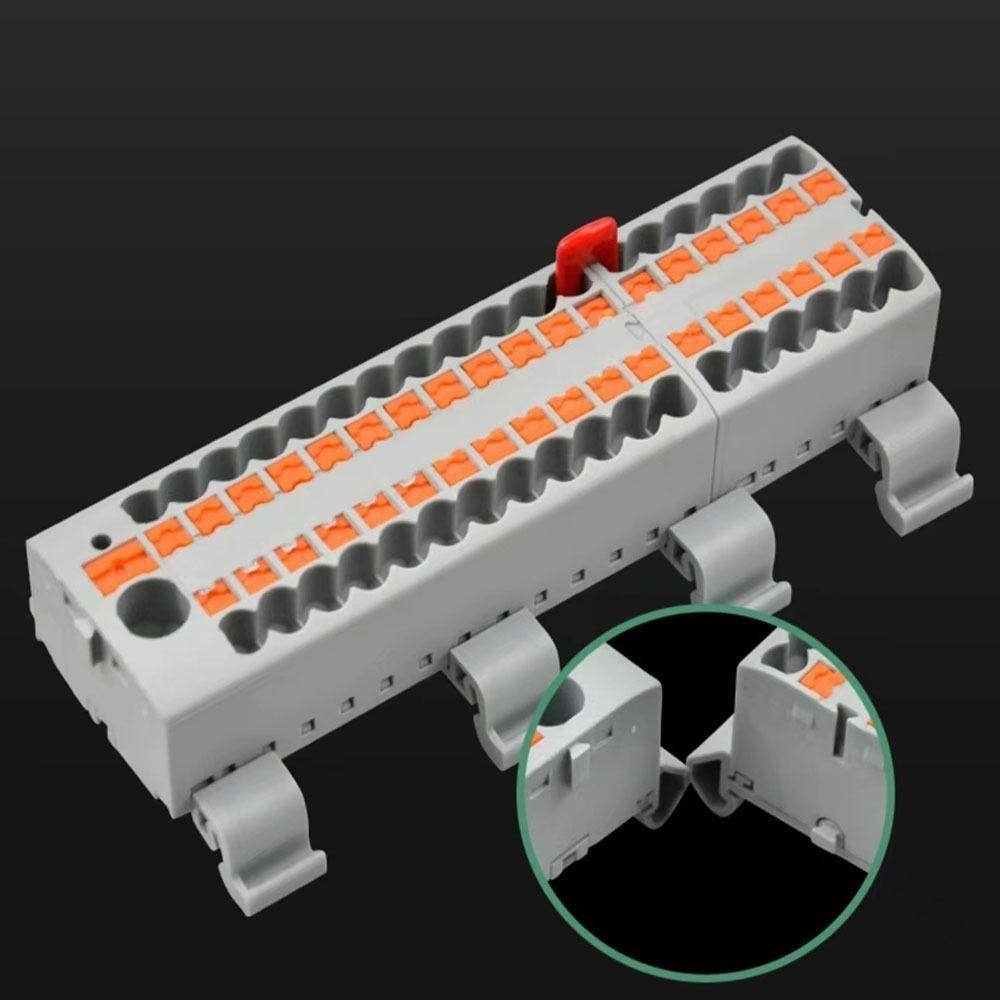 Один вход, несколько выходов, проводные электрические соединители PTFIX 2,5 мм, распределительный блок, монтаж на DIN-рейку