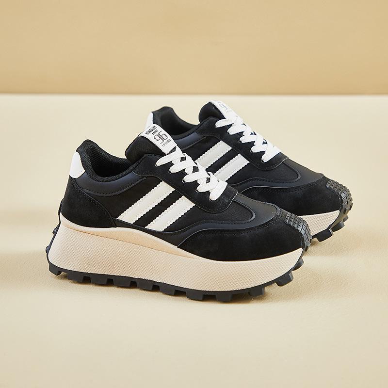 Korean Style Women's 2025 Spring Forrest Gump Shoes - Thick-Soled, Height-Increasing Casual Running Shoes HL871-1