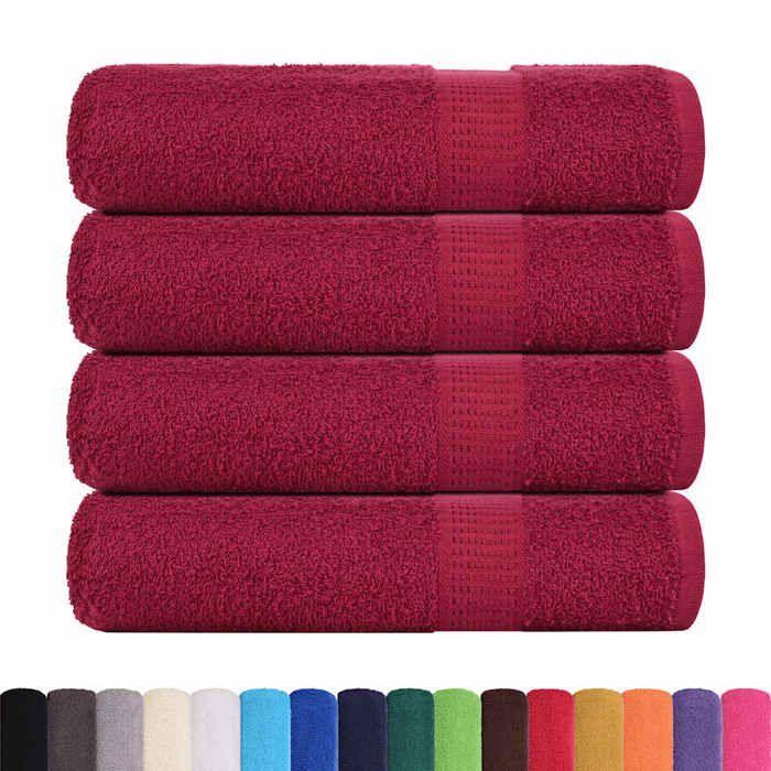 VidaXL Serviettes de bain 4 pcs bordeaux 100x150cm 360 g/m² 100% coton, serviette, ensemble de serviettes de bain, serviette 136741