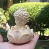 Chinese Style Buddha Ornaments Cute Coconut Figurine Lotus Tathagata Buddha Statue  Car Interior